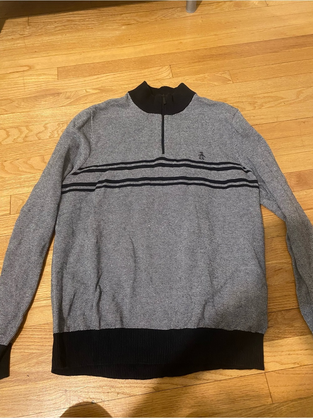 Original Penguin Half-Zip Sweater with Black Trim